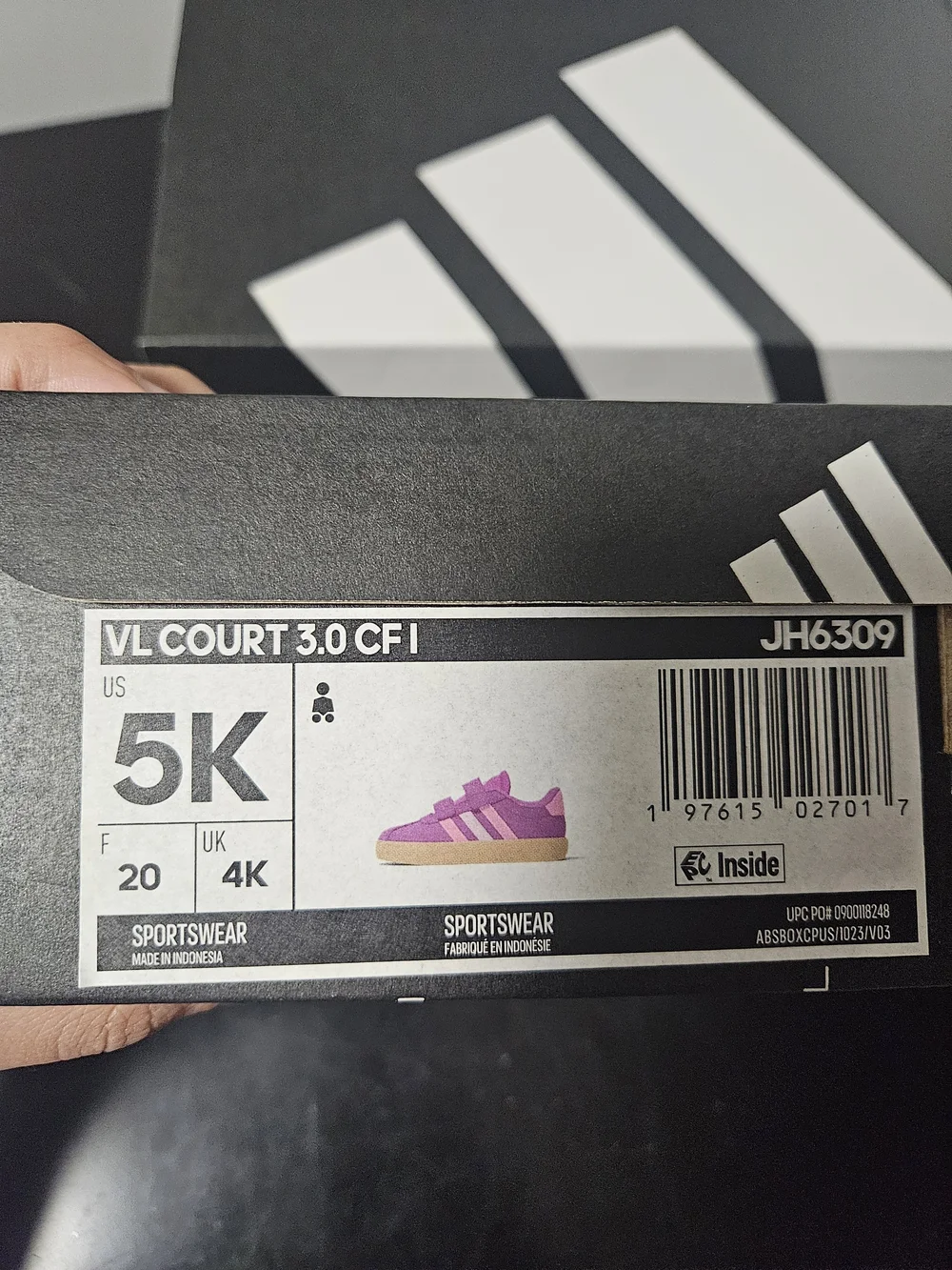 adidas Purple Suede Kids Sneakers with Pink Stripes